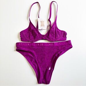 Savage x Fenty | Purple Lace Charmed Lingerie Set S
